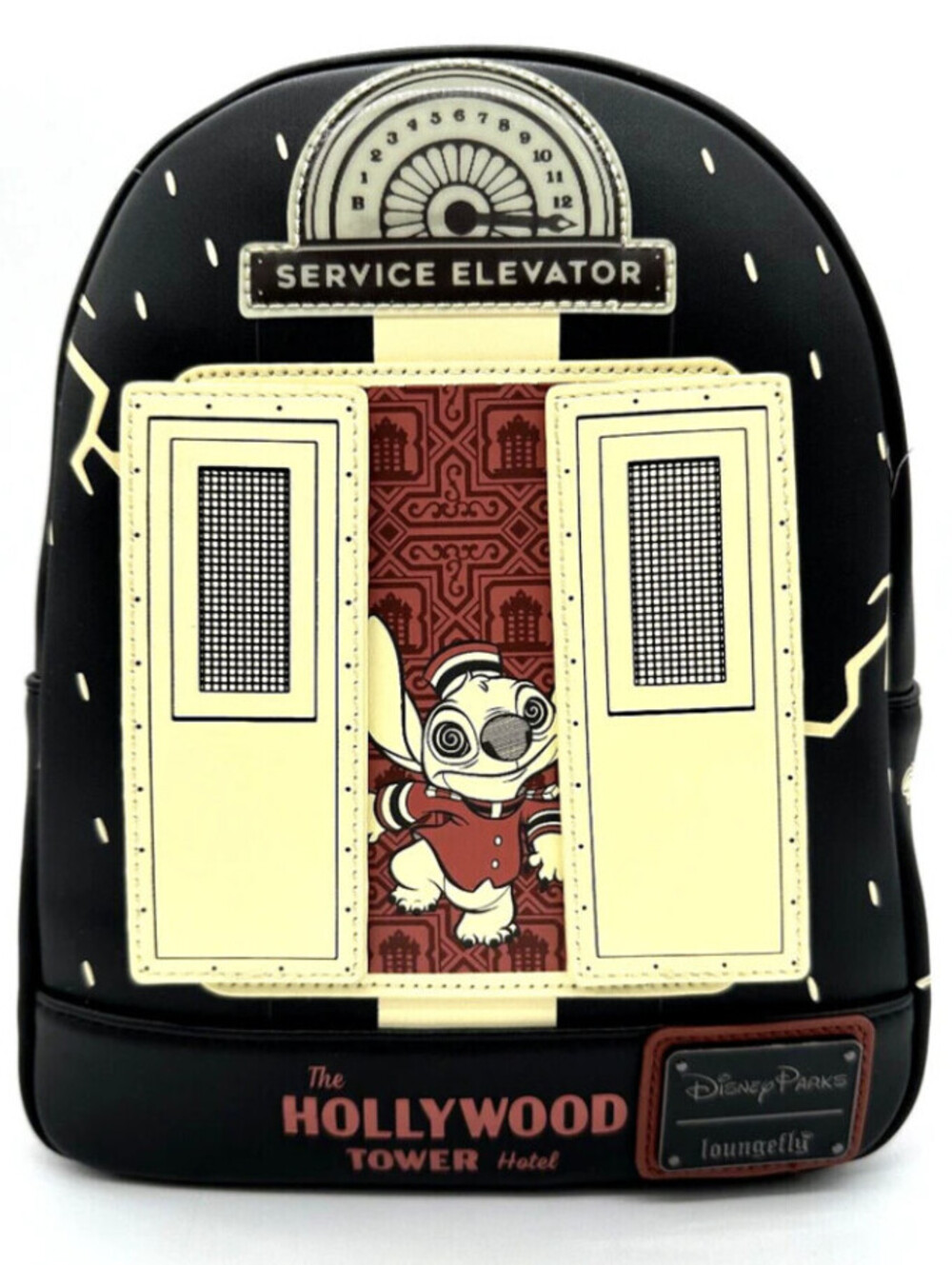 Disney Parks Tower of Terror Stitch Donald Mickey Loungefly Backpack New W Tag